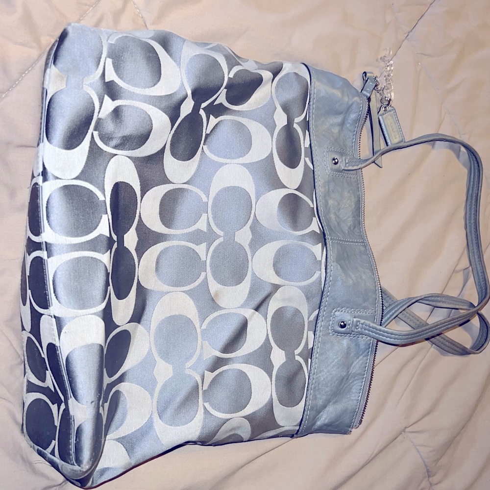 Silver/Blue Couch Purse